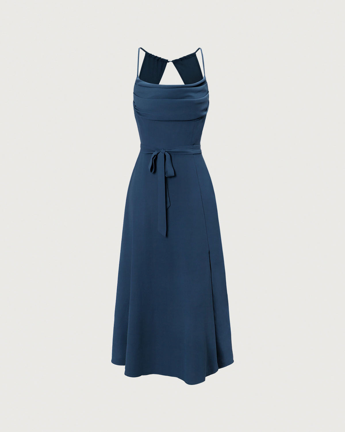 Chiffon Cowl Neck Maxi Dress
