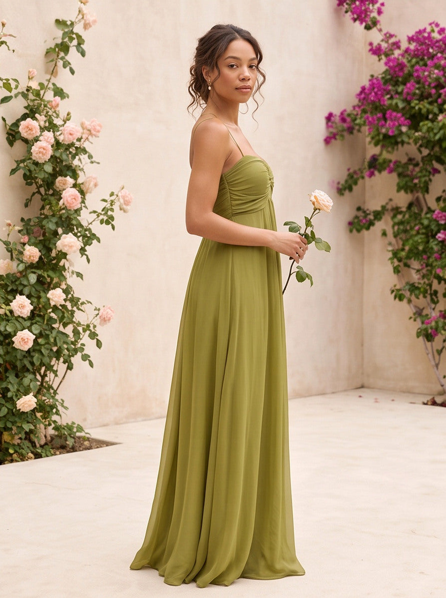 Chiffon Cutout Back Maxi Dress