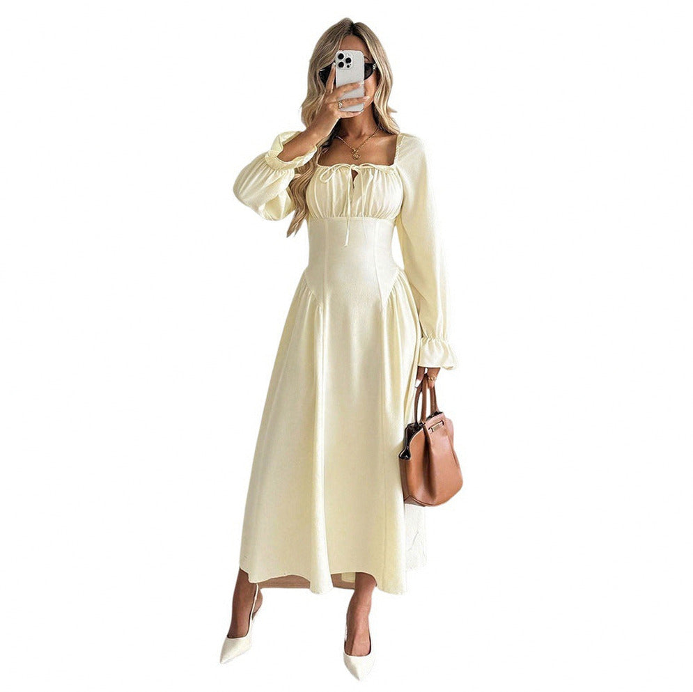 Corset Long Sleeve Midi Dress