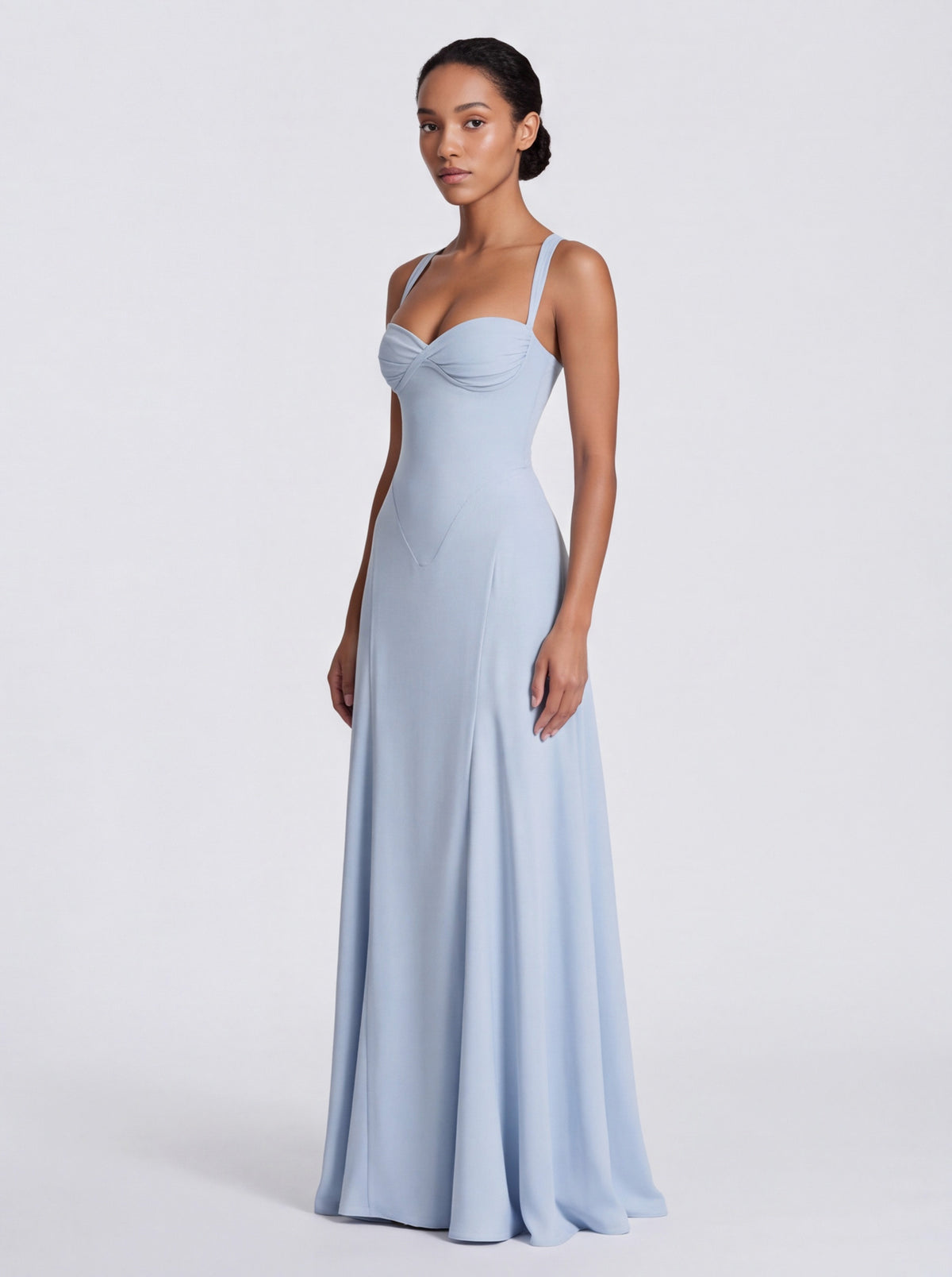 Corset Sweetheart Lace Up Maxi Dress