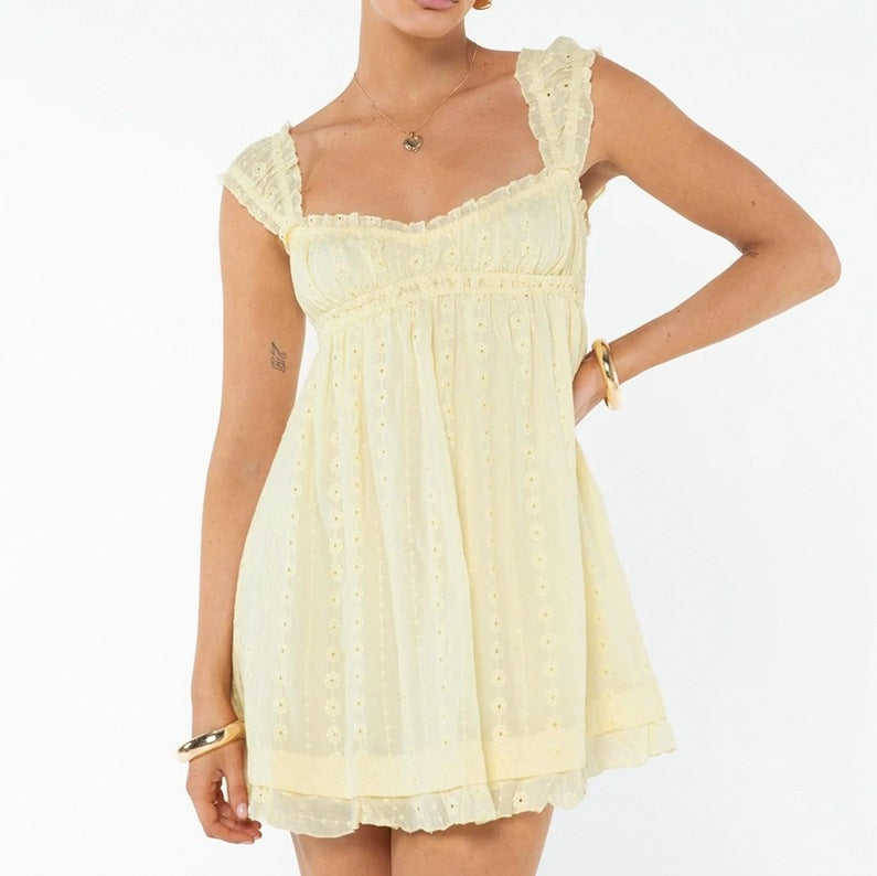 Eyelet Babydoll Mini Sundress