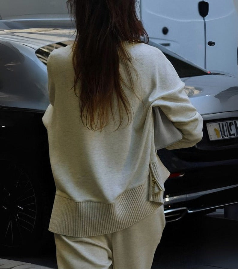 Knit Crewneck Two Piece Set
