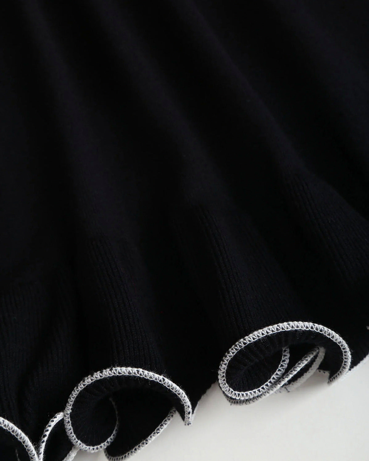 Long Sleeve Ruffle Hem Sweater Dress