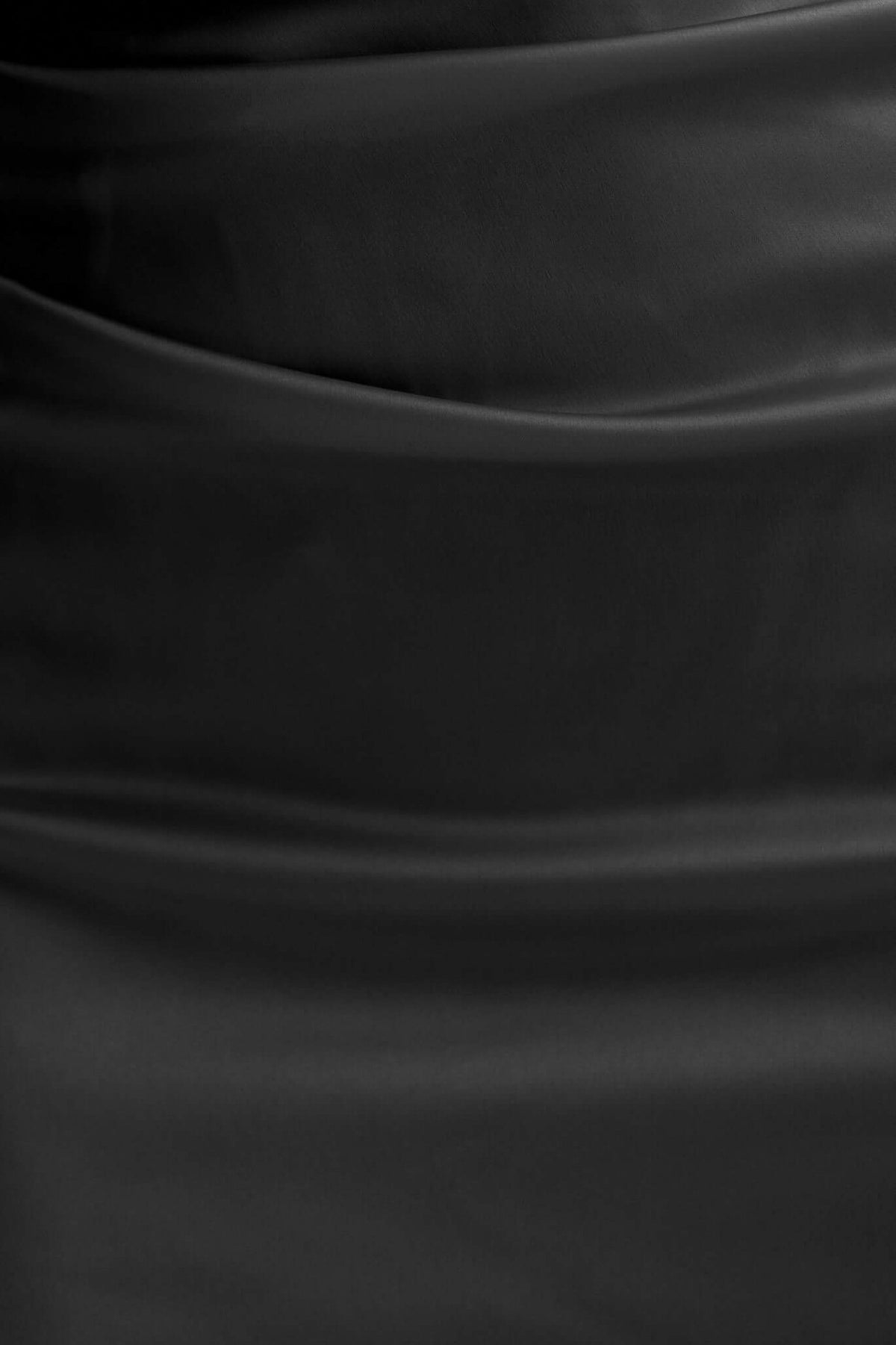 Satin One Shoulder Ruffle Maxi Dress