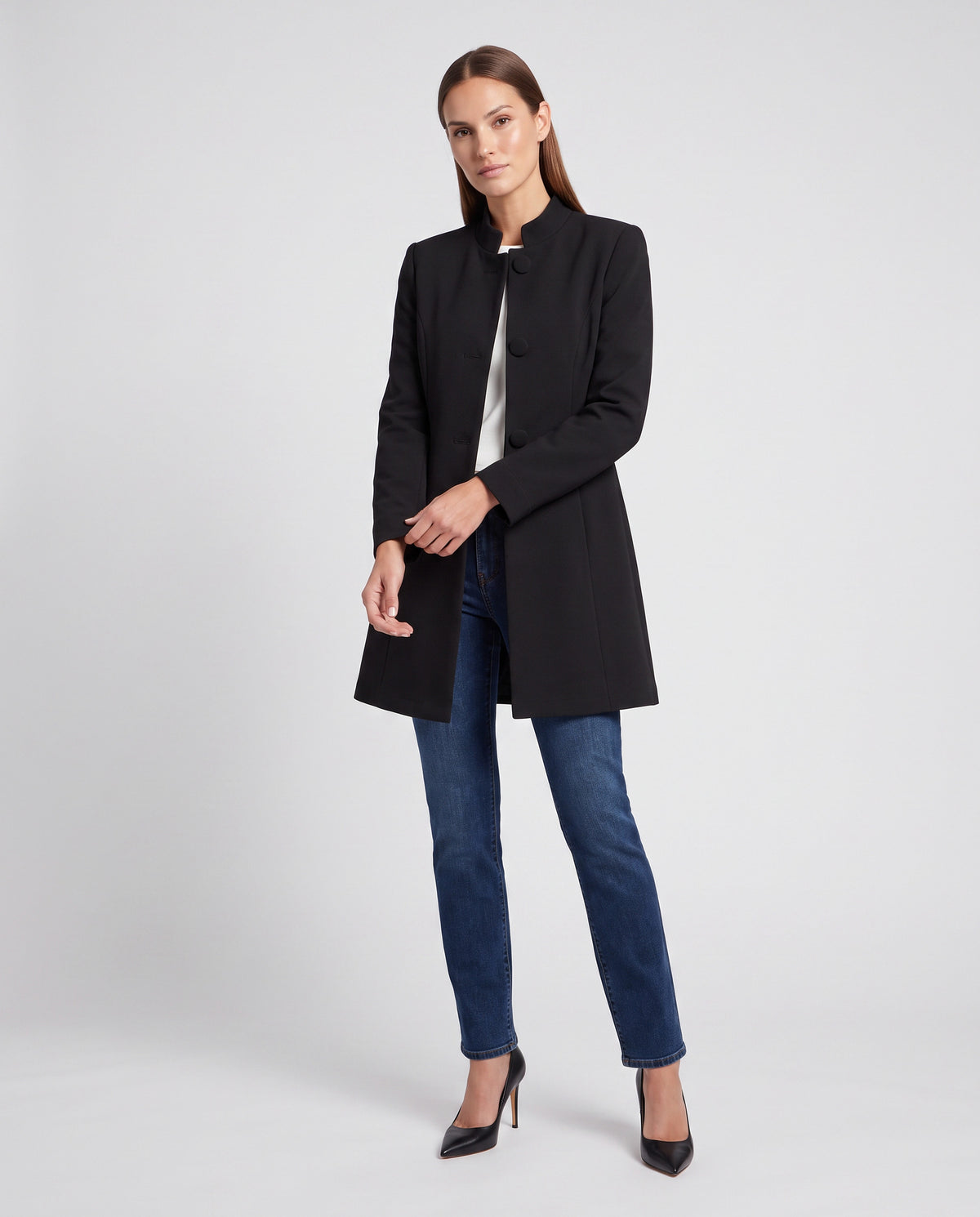 A-Line Button Front Coat