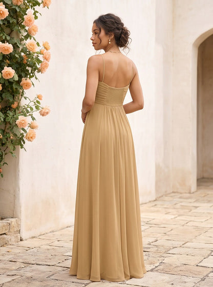Chiffon Cutout Back Maxi Dress