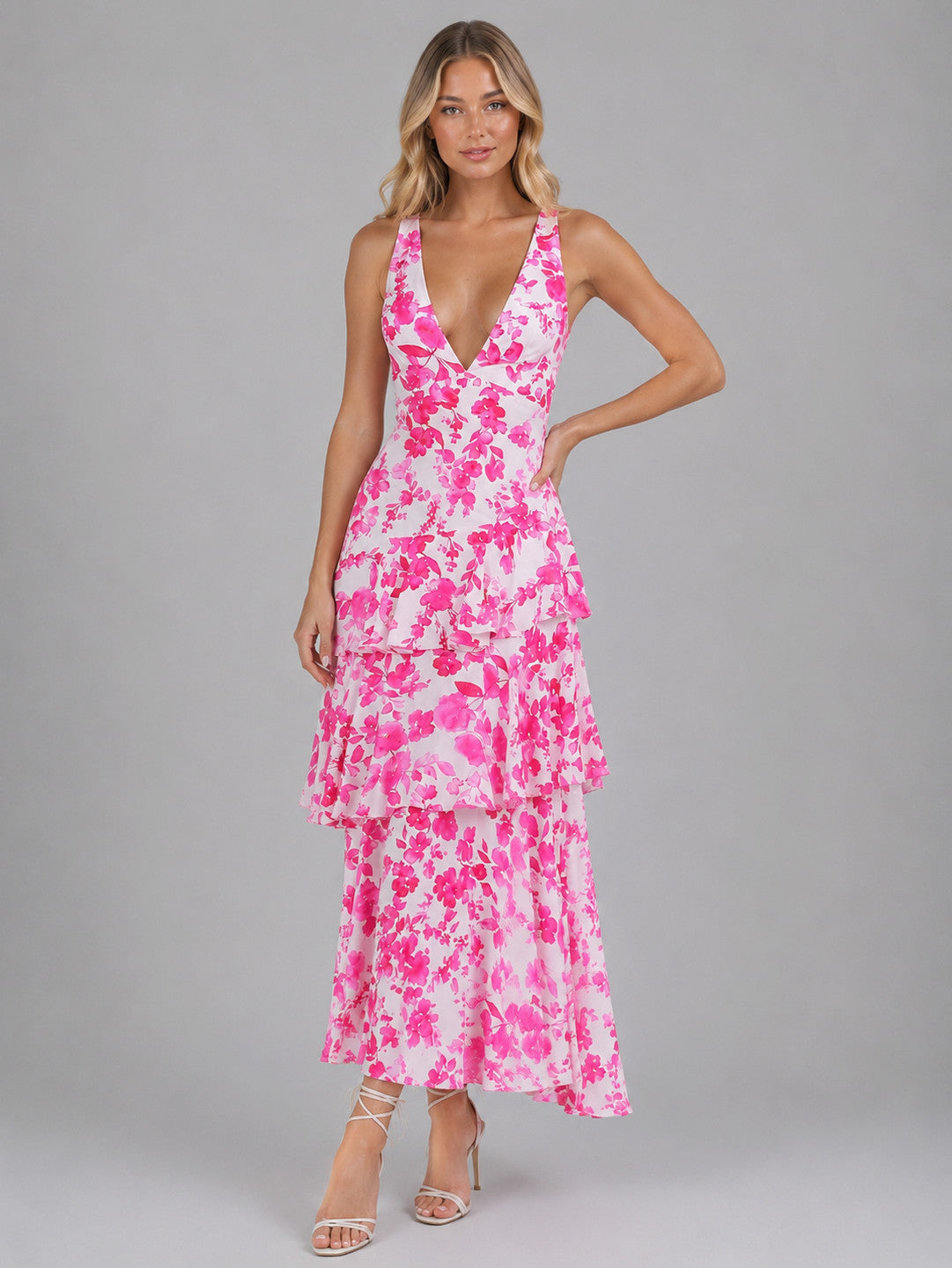 Chiffon Tiered Maxi Dress