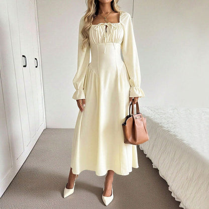 Corset Long Sleeve Midi Dress