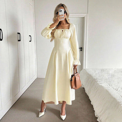 Corset Long Sleeve Midi Dress