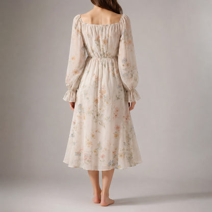 Corset Square Neck Midi Dress