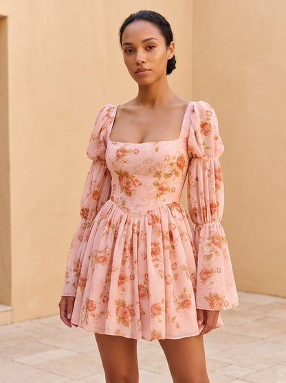 Corset Square Neck Mini Dress