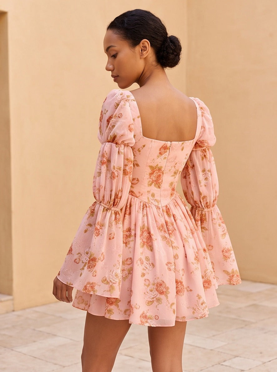Corset Square Neck Mini Dress