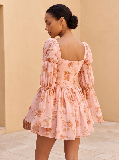Corset Square Neck Mini Dress