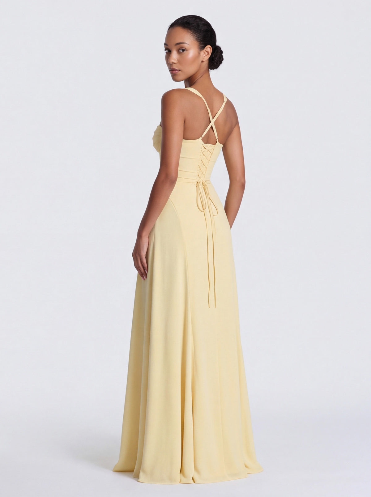 Corset Sweetheart Lace Up Maxi Dress