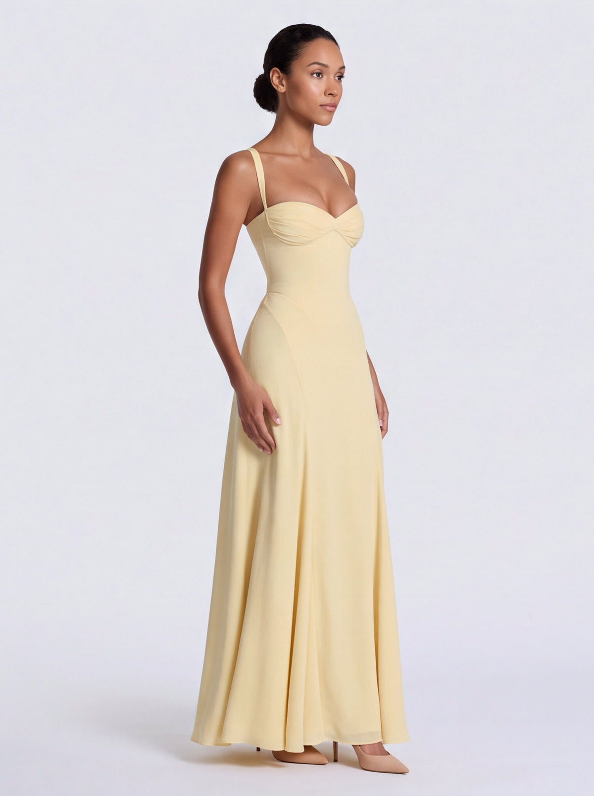 Corset Sweetheart Lace Up Maxi Dress