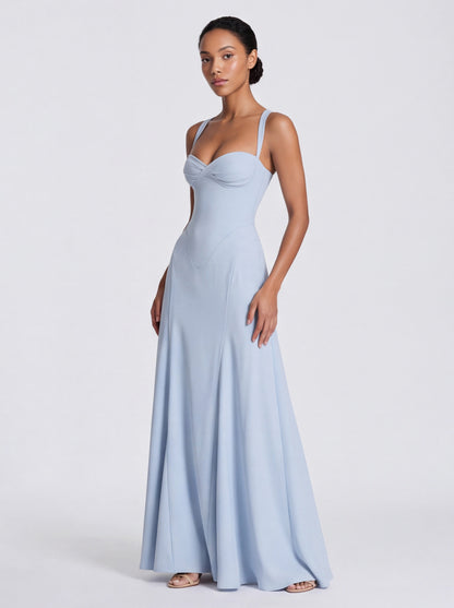 Corset Sweetheart Lace Up Maxi Dress