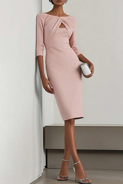 Cutout Sleeve Midi Dress
