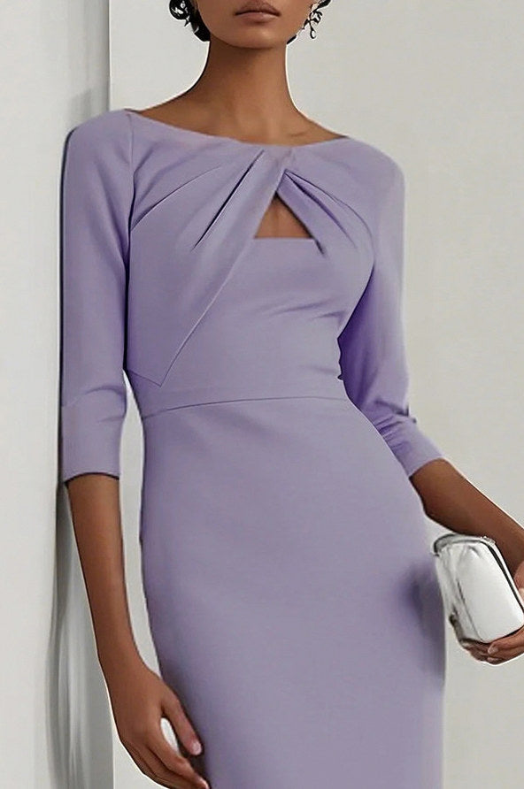 Cutout Sleeve Midi Dress