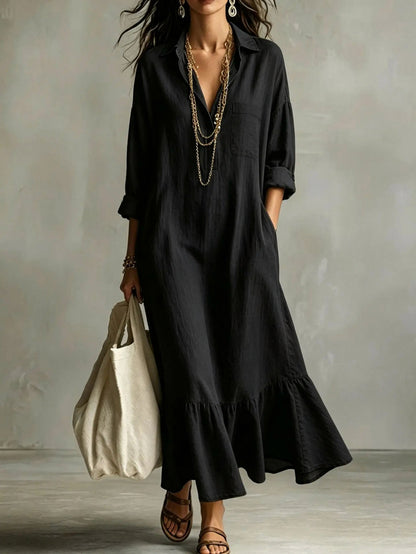 Tiered Maxi Shirt Dress