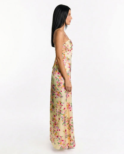 Ditsy Floral Column Maxi Dress