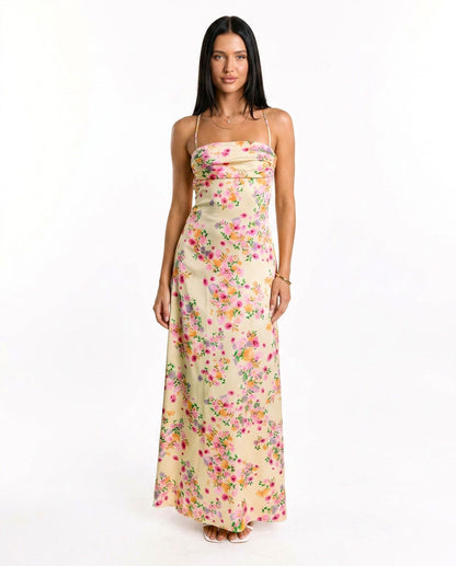 Ditsy Floral Column Maxi Dress