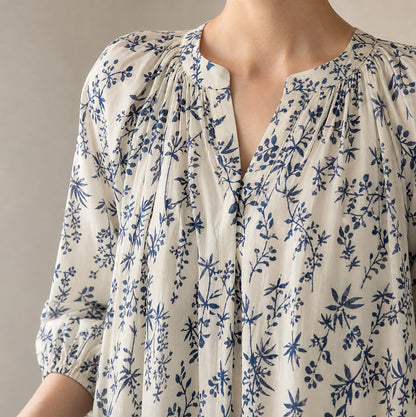 Ditsy Floral Tie Waist Midi Dress