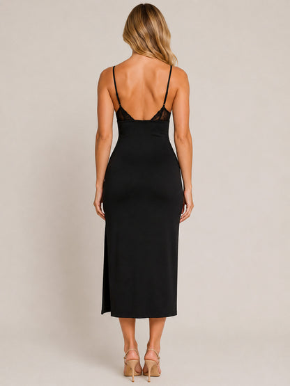 Fitted Ruched Bust Midi Dress