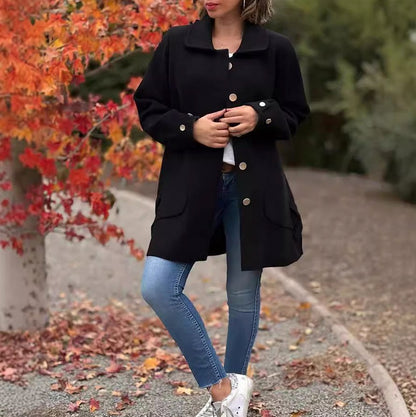 Fleece Collared Button Down Coat