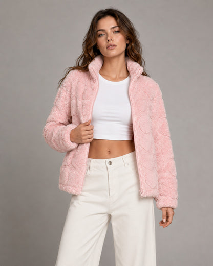 Fleece High Neck Zip Jacket
