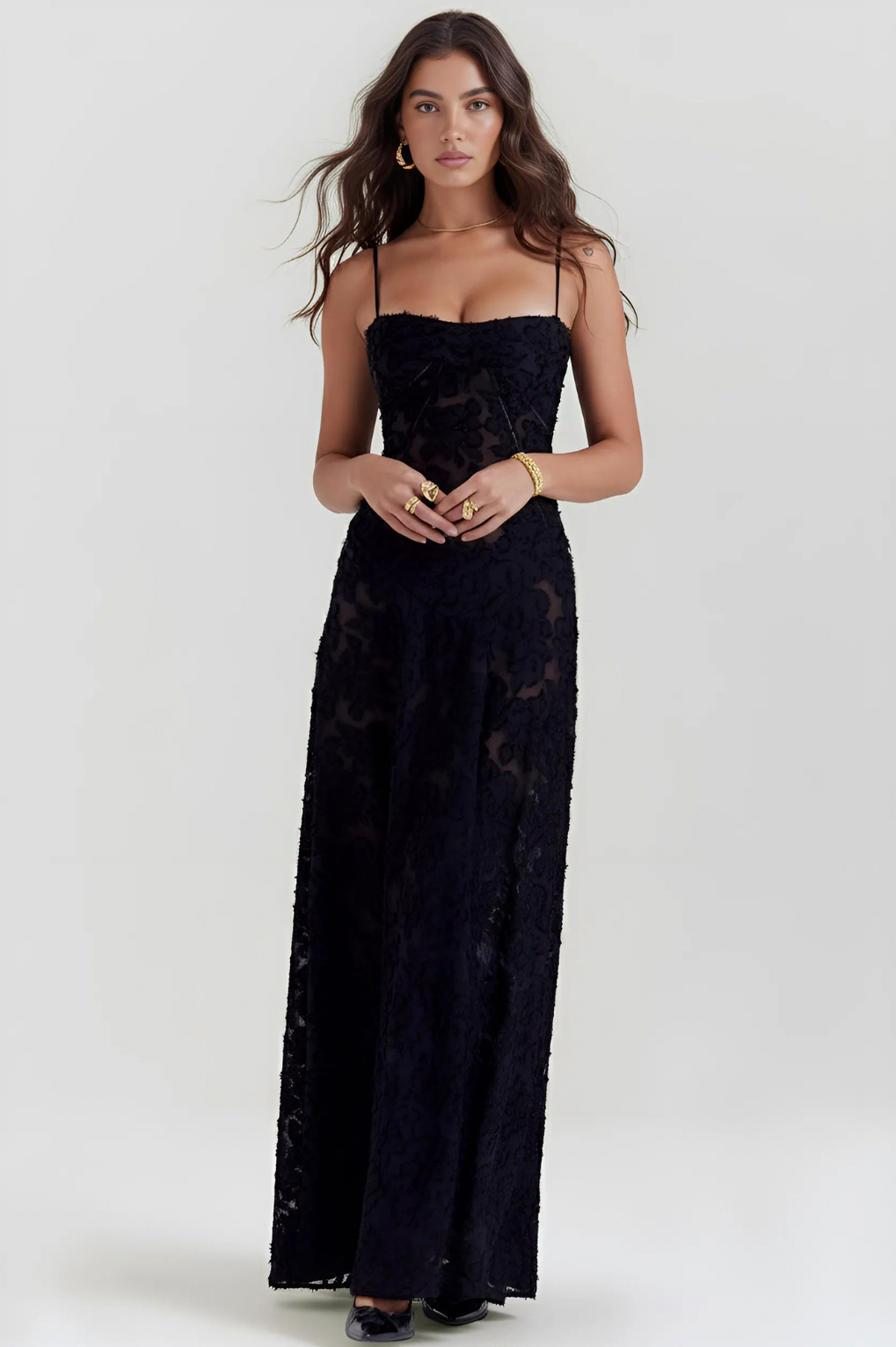 Floral Corset Maxi Dress
