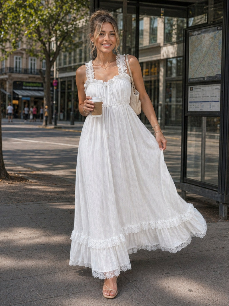 Gauze Babydoll Maxi Dress