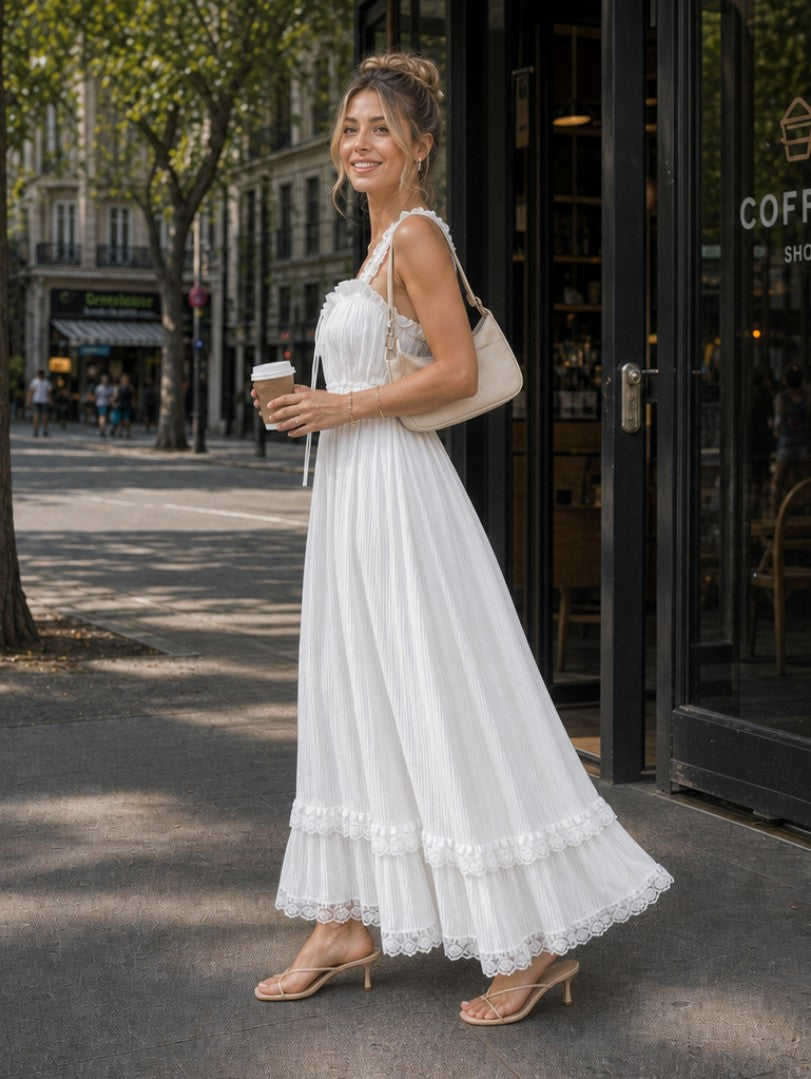 Gauze Babydoll Maxi Dress