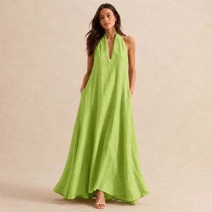 Halter A-Line Maxi Dress