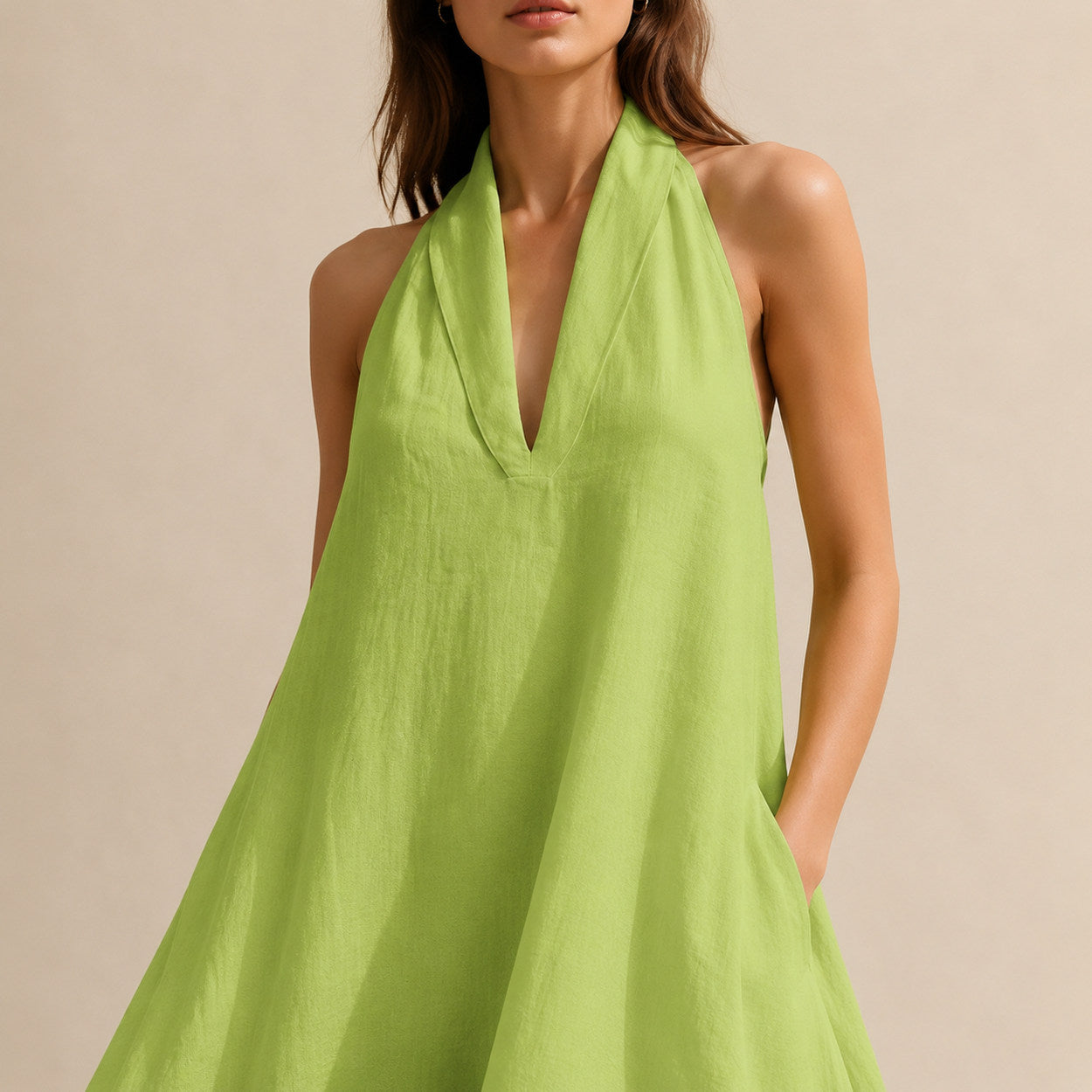Halter A-Line Maxi Dress