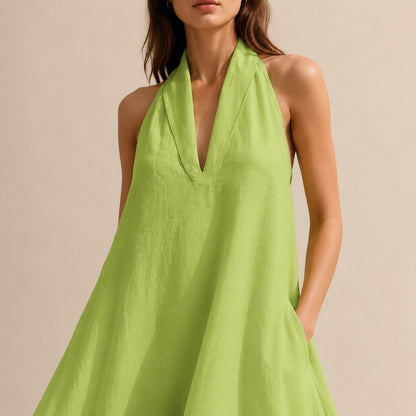 Halter A-Line Maxi Dress