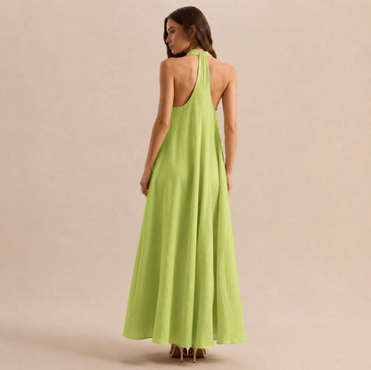 Halter A-Line Maxi Dress