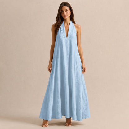 Halter A-Line Maxi Dress