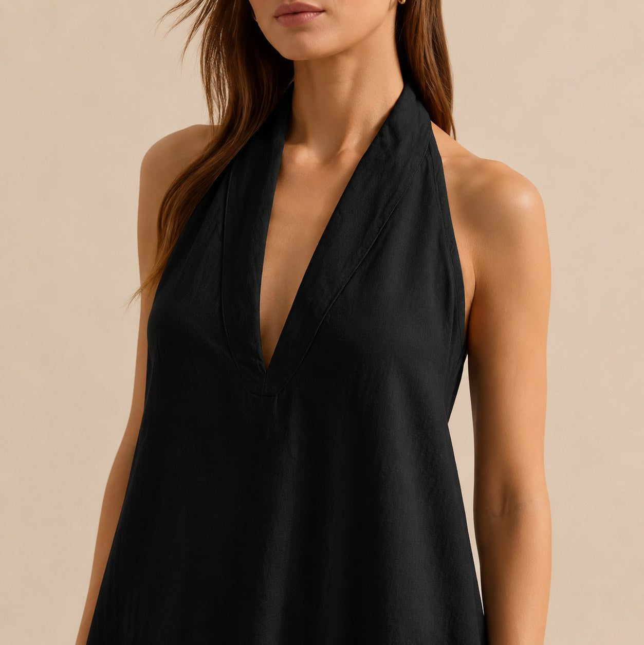 Halter A-Line Maxi Dress