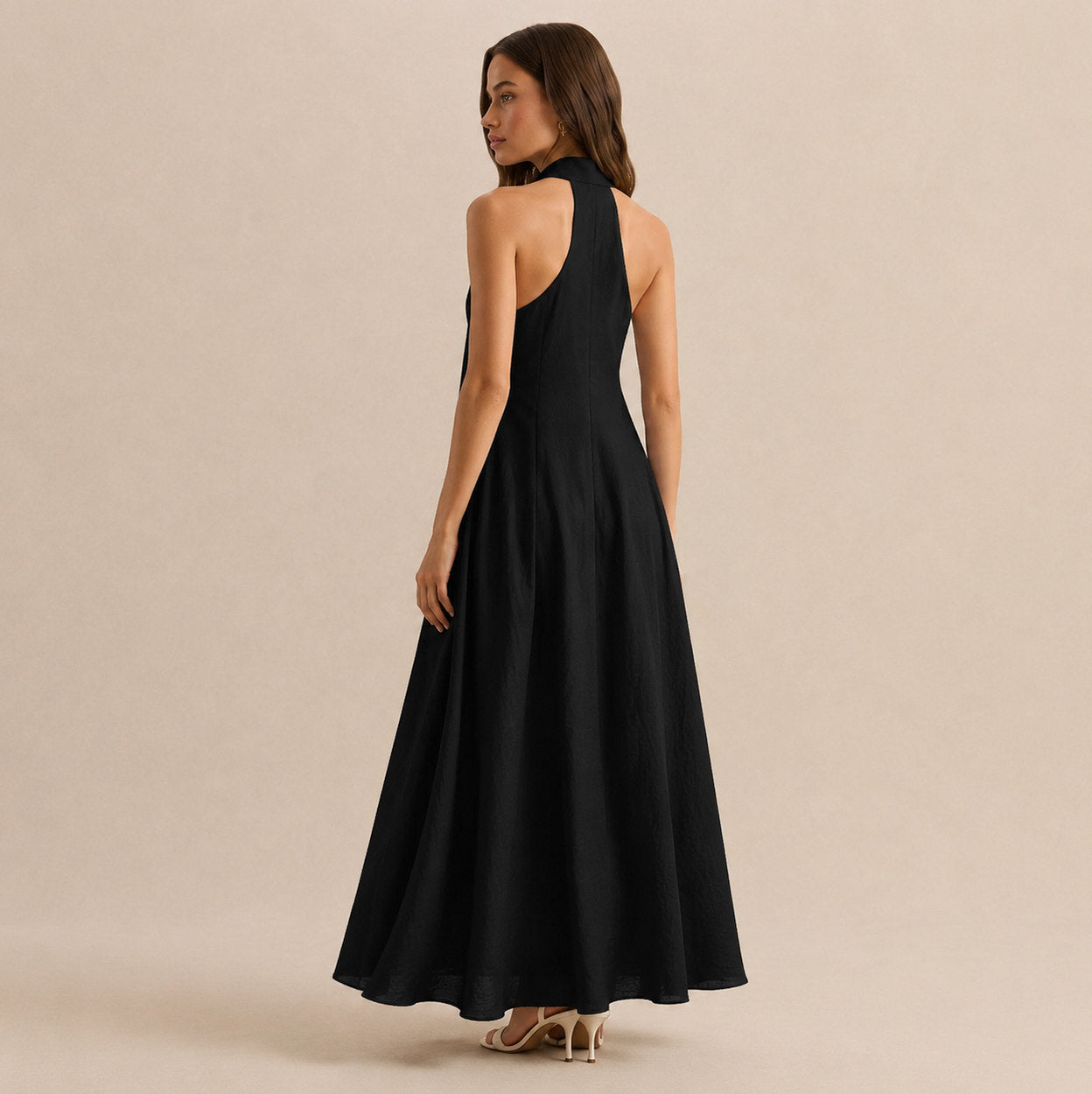 Halter A-Line Maxi Dress