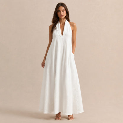 Halter A-Line Maxi Dress