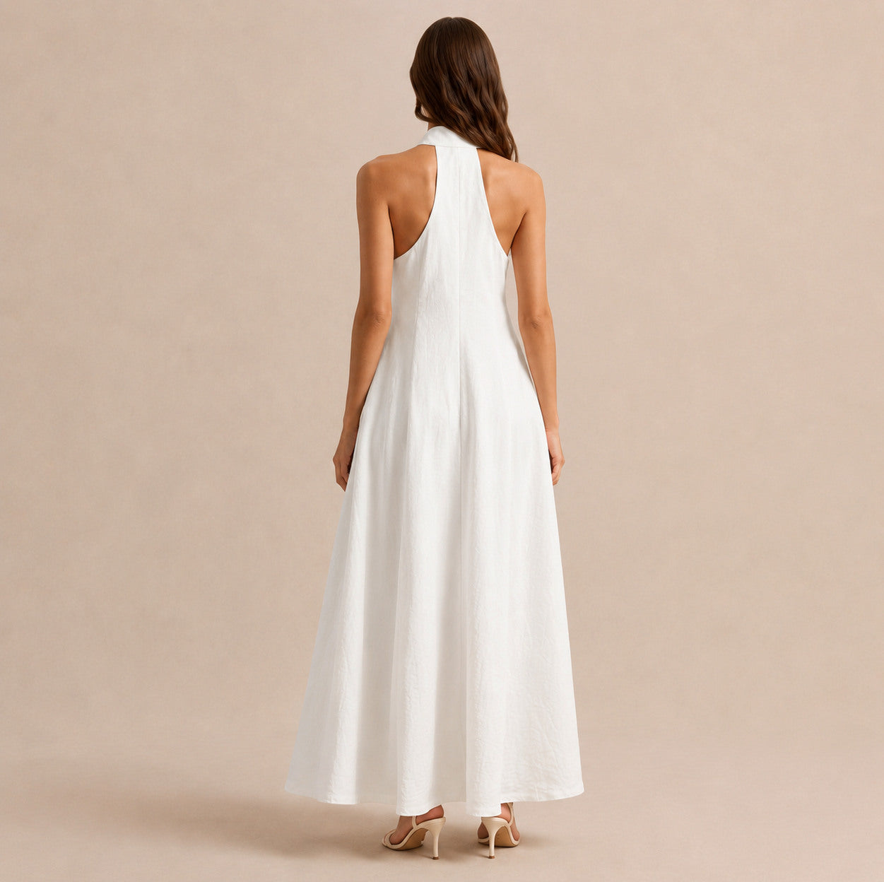 Halter A-Line Maxi Dress