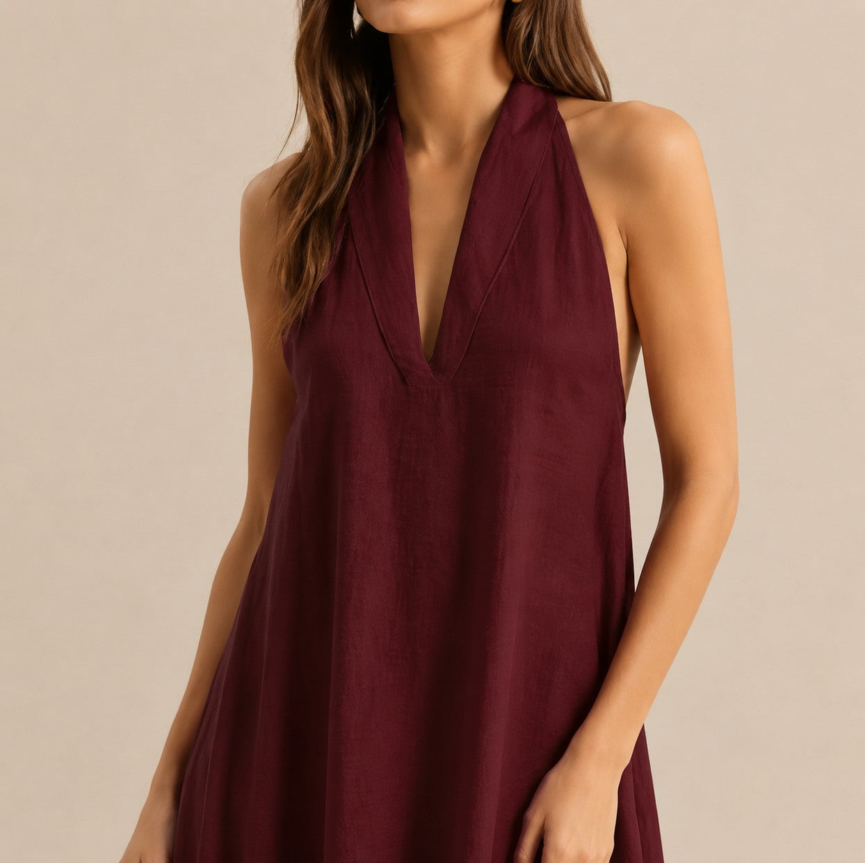 Halter A-Line Maxi Dress
