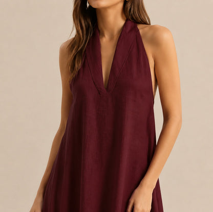 Halter A-Line Maxi Dress