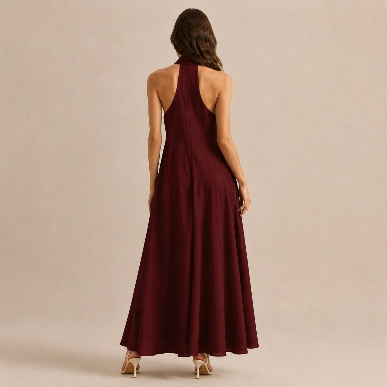 Halter A-Line Maxi Dress