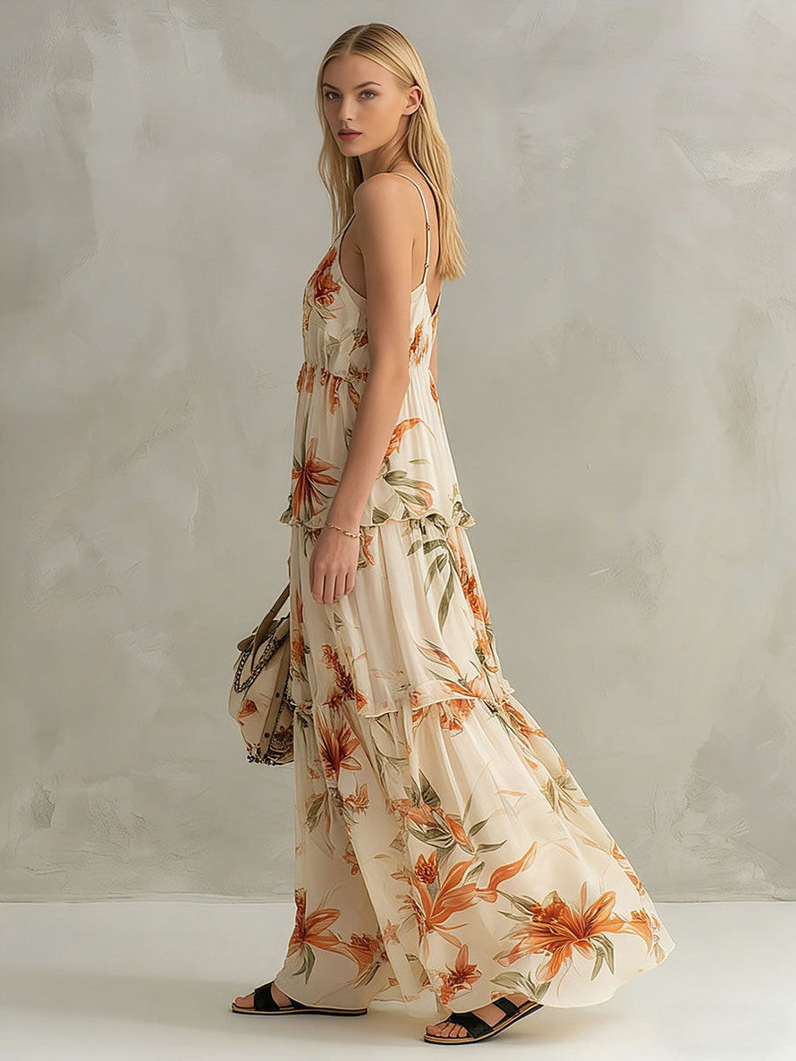 Floral Tiered Maxi Sundress