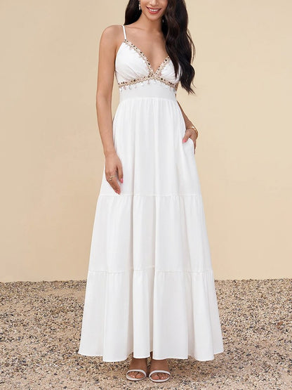 Tiered Spaghetti Strap Maxi Sundress