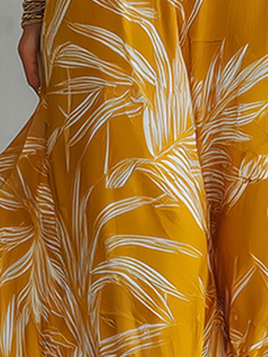 Floral Tie Front Maxi Dress
