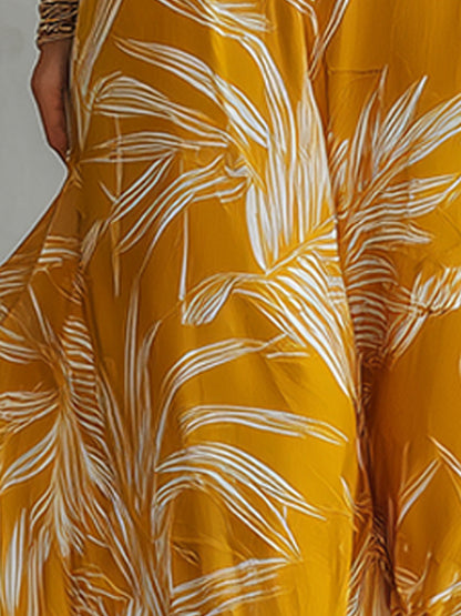 Floral Tie Front Maxi Dress