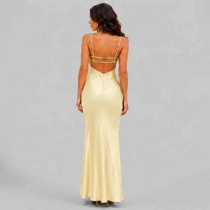 Satin Spaghetti Strap Slip Dress