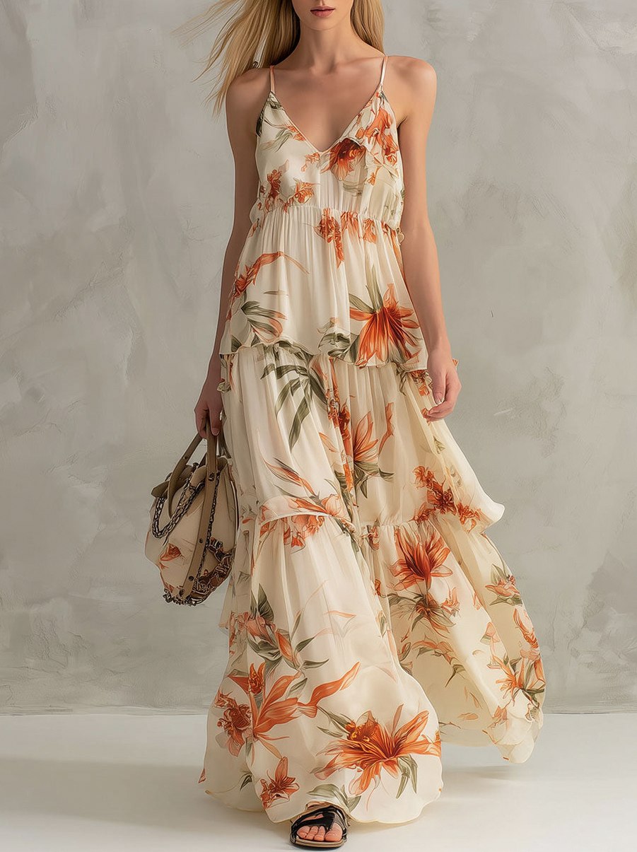 Floral Tiered Maxi Sundress
